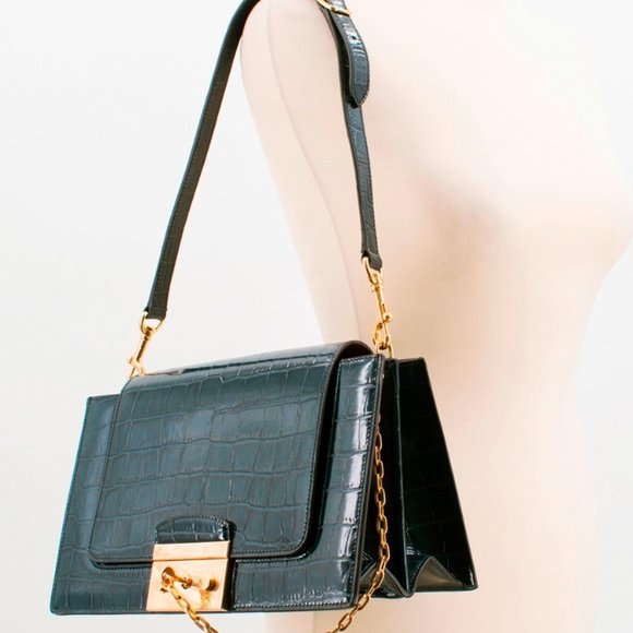 Like New Mulberry Pembroke croc print shoulder bag - Picture 2 of 11